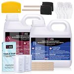 LET'S RESIN Clear Table Top Epoxy Resin,60oz Crystal Epoxy Resin for Countertop,Crystal Epxoy Resin Kit for Bar Top,Wood Tables,2 Part Epoxy Resin Kit That Self Levels,Acrylic High Glossy Coat