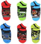 Nickelodeon Blaze and the Monster Machines Toddler Boys 6 pack Socks (Small (4-6), Black)