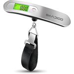 SKADIOO Weight Machine for Luggage 50kg | 1 Year Warranty | Luggages Weighing Scale for Flights, Electronic Portable Fishing Hook with Digital LCD Screen, hanging scale machine with Belt