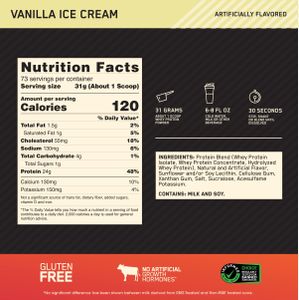 Optimum Nutrition Gold Standard Whey Protein Powder, Vanilla, 2.28kg – 76 Servings