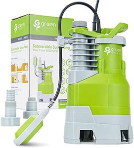Green Expert 1.5HP Sump Pump Submersible High Flow 5000GPH for Quickly Clean Dirty Water Removal from Basement Sump Pit Pools Hot Tub Spas Garden Pond 203631