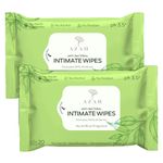 AZAH Intimate Wipes for Women | AntiBacterial Vaginal Wipes Pack of 40 | pH Balanced Feminine Wipes | All Natural Ingredients for Daily Hygiene |Travel Friendly Wet Wipes for Face and Private Parts