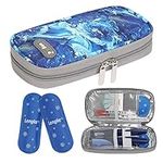 Insulin Cooler Travel Case for Diabetic, Insulin Cooling Case Travel Portable Insulin Pen Carrying Case Cooler Bag Organizer for Diabetic Supplies with 2 Ice Pack