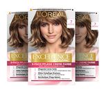 L'Oréal Paris Excellence Cream Permanent Hair Colour, 100% Grey Hair Coverage, Hair Dye Set with Colouration, Shampoo and Triple Care Cream, 7 Medium Blonde, 3 x 268 g