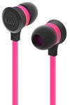 iLuv Neon Sound In-Ear Earphones for Smartphone with Remote Control and 3 Sizes of Ear Buds Pink