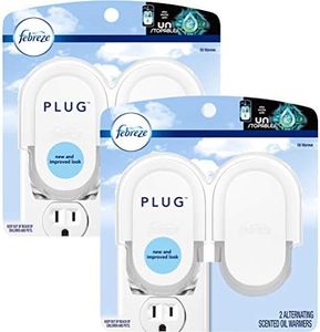 Febreze Air Freshener, Noticeables Air Freshener, Dual Scented Oil Warmer, 2 Pack of 2