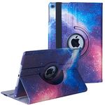 iPad 10.2" 9th Generation Case 2021/ 8th Generation 2020 / 7th Gen 2019, 360 Degree Rotating Multi-Angle Viewing Folio Stand Cases with Auto Wake/Sleep (Galaxy)