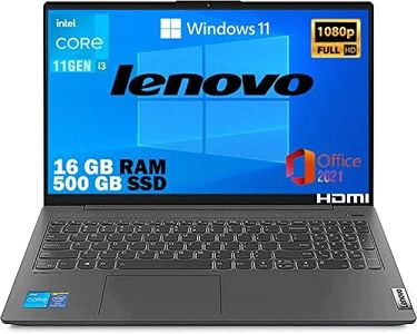Lenovo Notebook SSD Intel i3 di 12Th, Display da 15,6" FULL HD 1920x1080, Ram 16 Gb DDR4, SSD M2 500Gb, lan, wifi,bt, Webcam, Win11 Pro, Office Pro, Pronto All'uso, Gar Italia
