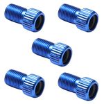 Bynccea Bicycle Presta Valve Adapter,Bike Presta to Schrader Convert French/UK to US,Inflate Tire Using Standard Pump or Air Compressor (Pack of 5)