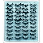 PURELEOR 20 Pairs False Eyelashes 4 Styles Mixed 3D Faux Mink Lashes Fake Eyelash（Mixed-01）