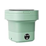 8L Foldable Mini Washing Machine, Portable Washing Machine and Spin Dryer with 3 Modes, Camping,RV, Travel Washing Machine for Underwear, Light Clothes, Socks, UK Plug (Green)