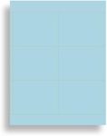 Plain Pastel Blue 3x4 Name Badge Inserts - 6 per Page - Colored Standard Printable Name Tag Cardstock for Inkjet & Laser Printer Compatible - 25 Sheets / 150 Name Badge Insert Refills