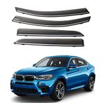 4pcs Car Tinted Wind Deflectors for BM-W X6 2009-2018, Window Wind Deflectors Tinted Awning Shield Visor Rain Sun Wind Shelters Smoke Guards Sun Visors/Rain Shield/Wind Shield