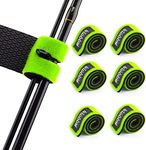 Booms Fishing RS3 Fishing Rod Wrap Pole Straps, Green 9.6" 6pcs