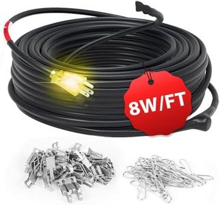 HEATIT 125ft Roof and Gutters Heating Cable with 10ft Lighted Plug Heavy-Duty Heat Tape,120V 8W/ft