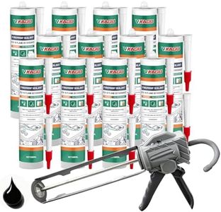 VGS201 High Temperature Sealant Caulk, Black Color Fireplace Sealant Fireproof Caulk, 10.15 Fl Oz, 12 Pack Fast-Drying Formula, Suitable for Ovens, Stoves, and Chimneys