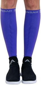 Zensah Compression Leg Sleeves, Purple, Large/X-Large