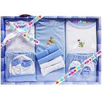 EIO Baby's Cotton New Born Baby Gift Set -13 Pieces (Bluee)