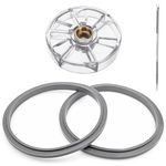 2 Pack Rubber Seal Ring Gaskets with Motor Top Base Gear Replacement Parts for Nutribullet Extractor Blender 600 and Pro 900 Series