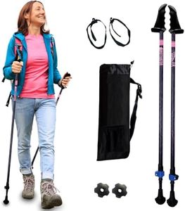 York Nordic Motivator Walking Poles for Balance and Rehab - Patented Stability Grips - Lightweight, Adjustable, and Collapsible - 2 Pieces Adjustable w/flip Locks - Heights 4'6" up to 6'2" - 230 lbs