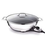 All-Clad Electrics Stainless Steel and Nonstick Surface Skillet 7 Quart 1800 Watts Temp Control, Cookware, Pots and Pans, Oven, Broil, Dishwasher Safe