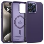 Caseology Nano Pop Mag for iPhone 15 Pro Max Case 5G [Dual Layer Silicone Case Compatible with Magsafe] Military Grade Drop Tested (2023) - Grape Purple