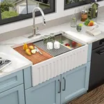 33 White Farm Sink Workstation - Fu