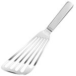 11.8" Stainless Fish Spatula, KSENDALO Professional Flexible Spatua Cookie Turner, Easier for Flipping, Frying & Grilling, Sturdy Kitchen Steak Spatula, Silver(style 3)