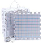 Blocking Mats for Knitting and Crochet, 9-Pack of Interlocking Foam Blocking Mats Including 200 T-Pins and Storage Bag, 31.8 cm Each