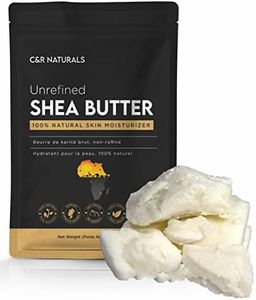 Unrefined African Shea Butter - 454g - (1 LB) Bar - Ivory, 100% Pure & Raw - Moisturizing and Rich Body Butter for Dry Skin - Suitable for All Skin Types - Use Alone or in DIY Whipped Body Butters