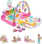 Fisher-Price Baby Boys and Girl's Deluxe Kick and Play Piano Gym and Maracas Bundle (Pink)