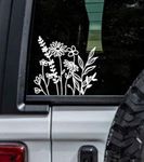 Wildflower Decal, Boho Car Decal, Gift for Plant Lovers, Plant Lover Sticker, Wildflower Car Decal for Women, Wildflower Sticker for Laptop