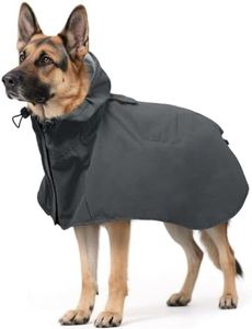Dora Bridal Dog Raincoat, Adjustable Clear Hooded Dog Rain Jacket for Small Medium Large Dogs, Waterproof Dogs Rain Coat Poncho with Reflective Strips, Grey, 2XL