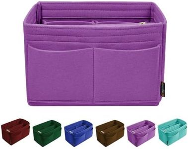 OMYSTYLE Purple Large Organizer Insert, Felt Tote Bag Organizer Insert with 5 Sizes, Handbag Dividers for Inside Purse, Compatible with Longchamp, Neverful, Speedy and More