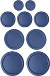 Replacement Lids for Pyrex Containers (2) 1-Cup (3) 2-Cup (2) 4-Cup (2) 7-Cup (Blue)