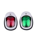 OurLeeme Boat Navigation Lights, 2 Pack 12V Green and Red Marine Boat Yacht LED Light Sailing Signal Lamp Port Side Bow Light for Boat Yacht Skeeter