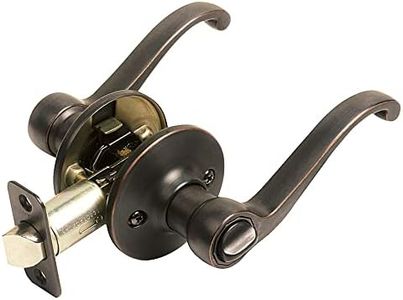 Design House 791632 Scroll 2-Way Latch Privacy Door Handle, Adjustable Backset, Oil Rubbed Bronze Finish