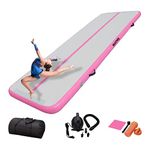 DAIRTRACK IBATMS Air Tumbling Mat 10ft/13ft/16ft/20ft Inflatable Gymnastics Air Mat Tumble Track with Air Pump for Home Use/Training/Cheerleading/Yoga/Water