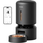 PETLIBRO Automatic Cat Feeder, Timed Cat Feeder with 180-Day Battery Life, Automatic Pet Feeder for Cat & Dog, Cat Food Dispenser Program 10 Meals Control, Black 5L WiFi