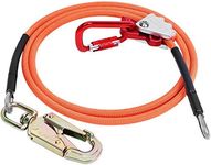 Meyoppm Flip Line, Wire Core Flipline 1/2" X 8', Wire Core Flip Line Kit with Triple Lock Carabiner Adjuster, Steel Swivel Snap, Climbing Flipline for Fall Protection, Arborist, Tree Climbers