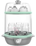 Trumom USA Electric Steam Sterilizer for Feeding (6 Bottles) and Baby Food Steamer (Includes 1 Year Warranty)