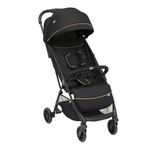 Chicco Glee Black I Compact Easy Foldable Baby Stroller Pram I with Soft Padded Seats I Canopy and Practical Mesh I 0-5 Years I Window On Canopy - Glee Uneven Black Stroller