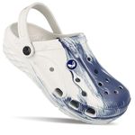 WALKAROO Clogs for Mens -Trendy|Lightweight and Comfortable|WC8739 Grey Blue