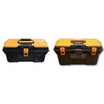 Taparia PTB13 Compact Plastic Tool Box with Organizer (Orange and Black) & PTB-19 Plastic Tool Box with Organizer (Multicolour) Combo