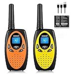 NXGKET Walkie Talkies for Kids 2 Pack, Rechargeable 2 Way Radios Walkie Talkies Adults Long Range with FRS 22 Channel 1200mAh Li-ion Battery USB-C Cable, Portable Walky Talky for Boys Girls Toy Gift