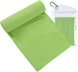 Cooling Towel (40"x 12"), Ice Towel, Microfiber Towel, Soft Breathable Chilly Towel Stay Cool for Yoga, Sport, Gym, Golf, Camping, Fitness, Running, Workout & More Activities (1 PCS) (Green)