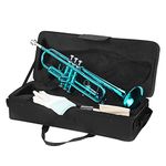 LeSage Bb Trumpet Standard Trumpet for Student Beginner Light Blue Trumpet with Case 7C Mouthpiece Valve Oil Cleaning Kit Brass Musical Instruments Trumpet