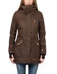 Berydale Women's Coat: Wind and Waterproof Parka jacket, Brown, 12 (Manufacturer size: M)