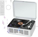 Gueray CD Player with Speakers HiFi Stereo Sound for Home,Bluetooth Retro Wood CD Music Players FM Radio with Remote Control,Support USB & AUX Playback