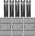 Hiorucet Grill Parts for Dyna Glo DGF510SBP, DGF493PNP-D, Backyard Grills BH13-101-099-01, BH15-101-099-02, Uniflame GBC1059WB, Grill Grates, Heat Plates for Dyna Glo Grill Replacement Parts 5 Burner.